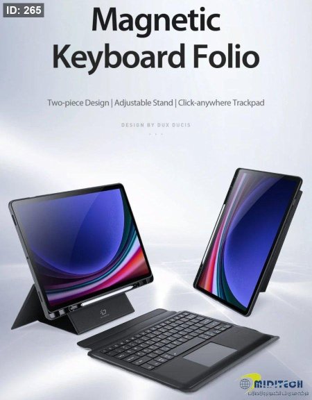 For Samsung Tab S9 Plus X810 & S10 Plus X820 3 in 1 Touch Keyboard Protective Cover Magnetic Detachable External